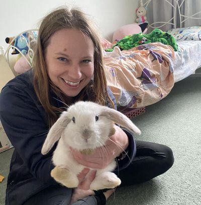 Taking a leap for a rabbit in need