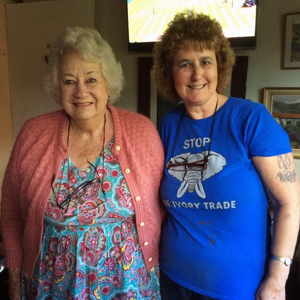 Virginia (right) was thrilled to meet Dame Daphne Sheldrick in July 2015 – Dame Daphne was a renowned conservationist who dedicated her life to saving orphaned elephants and releasing them back into the wild; she died in April this year.