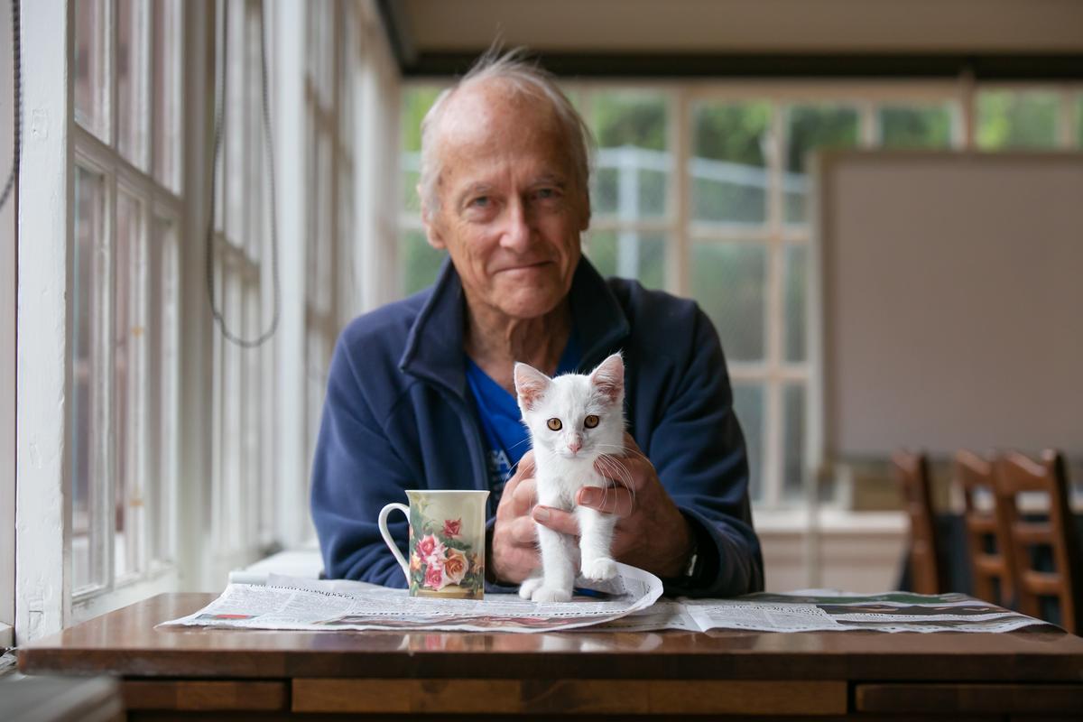Peter with SPCA kitten Lightning