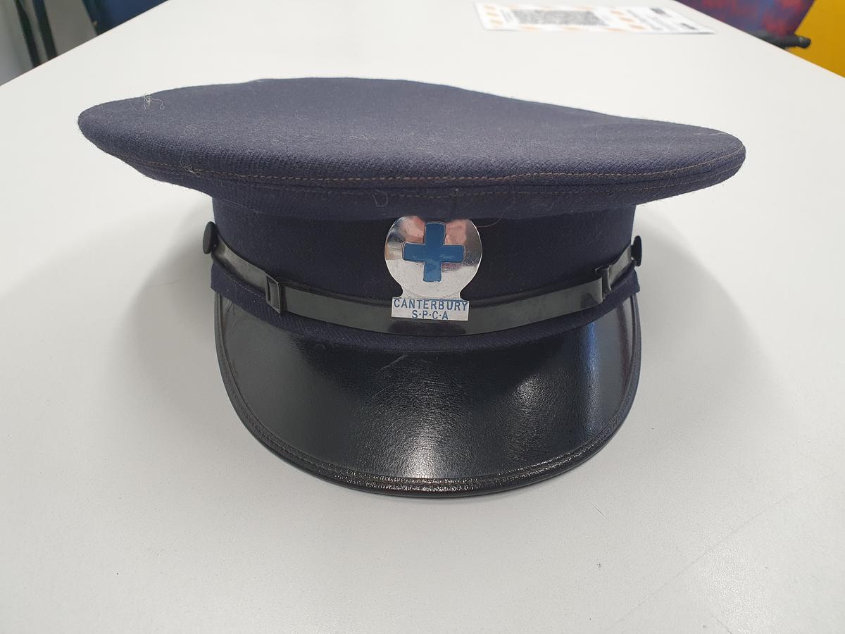 An historic SPCA Inspector hat from the oldest SPCA branch in Canterbury