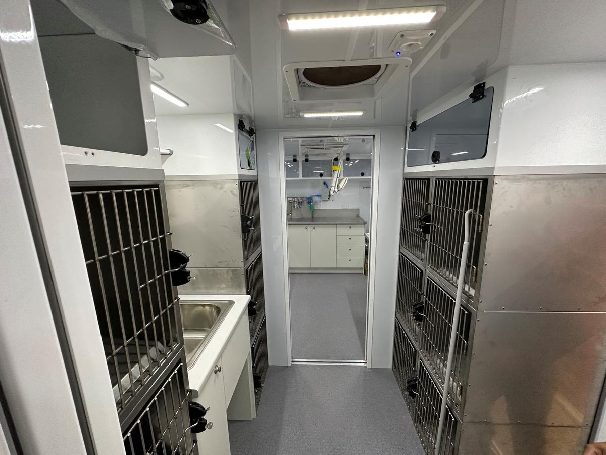 The new mobile desexing clinic will be spacious, updated and well-equipped. 